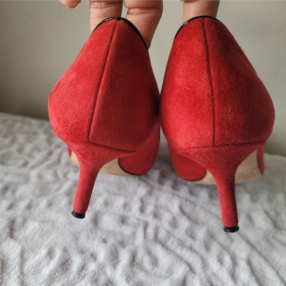 Kate Spade New York Montana heels Women's Sz 6 Suede Leather Made In ltaly - Picture 7 of 16